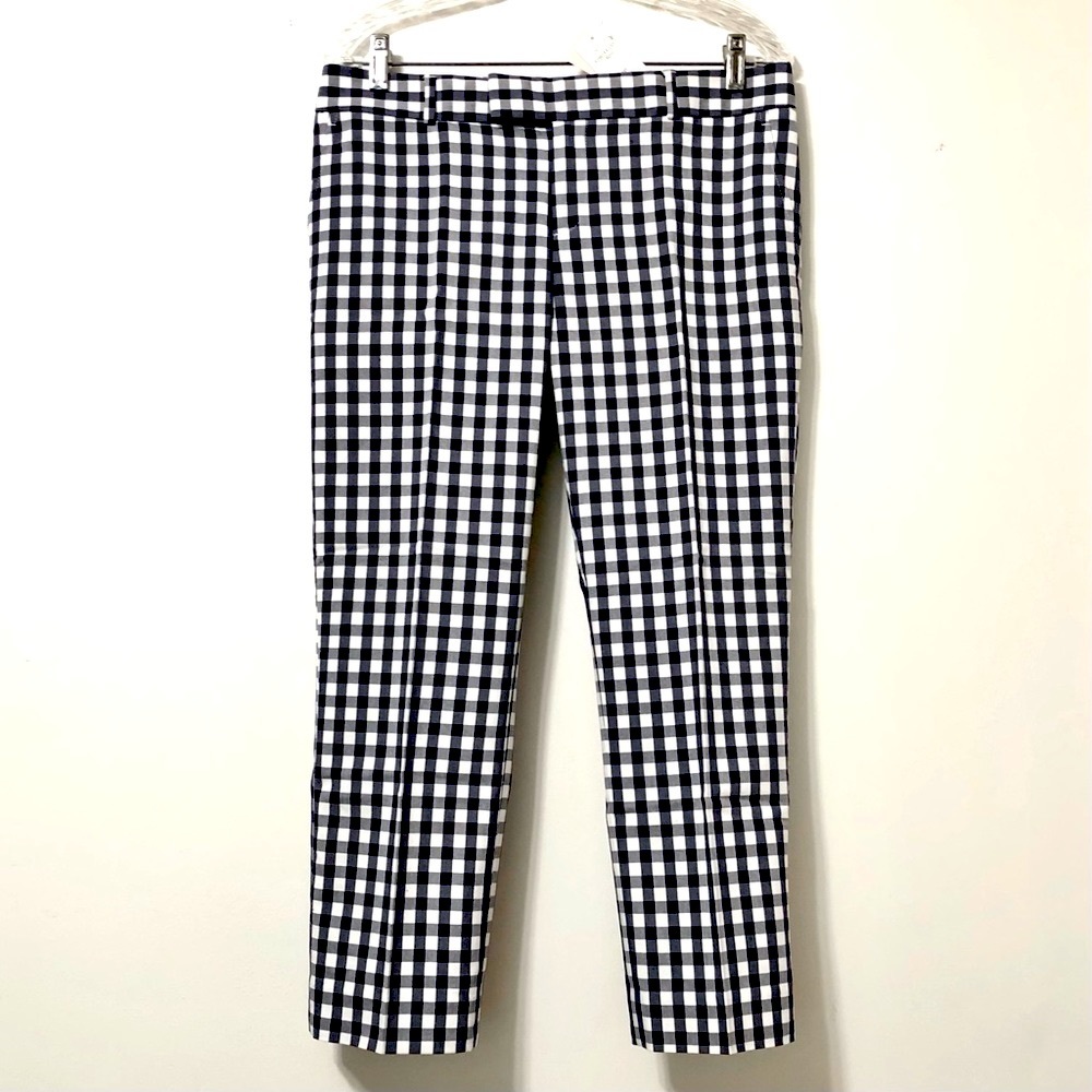 Banana Republic Capris NWT Madmen Collection Navy/White Check Size 8P